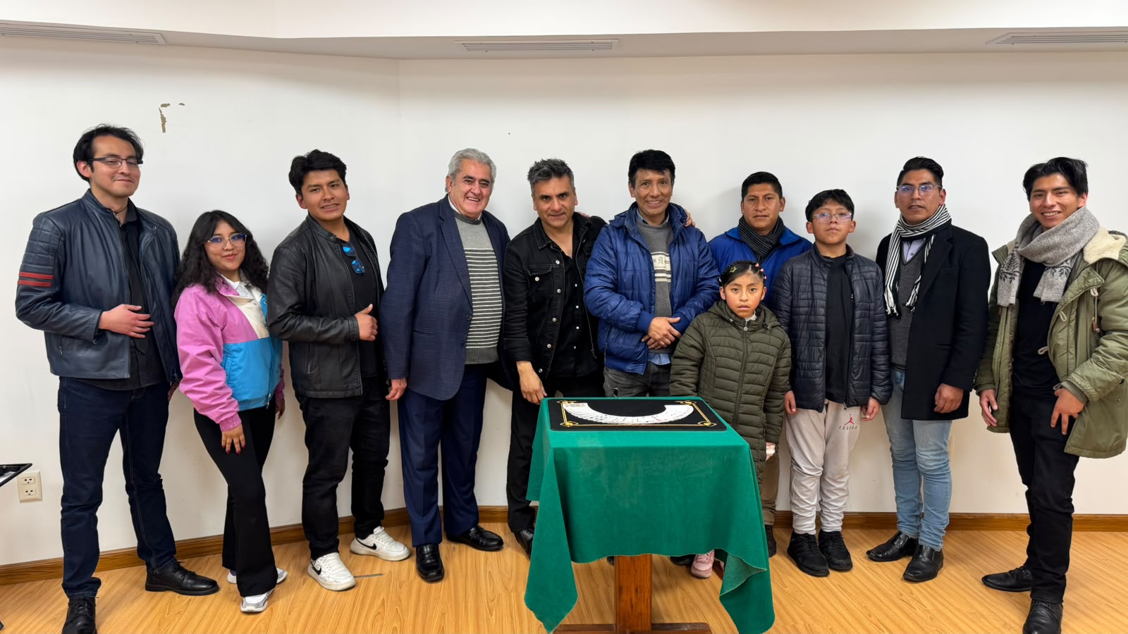 Luis Albornoz with members of Academia Boliviana de Magia
