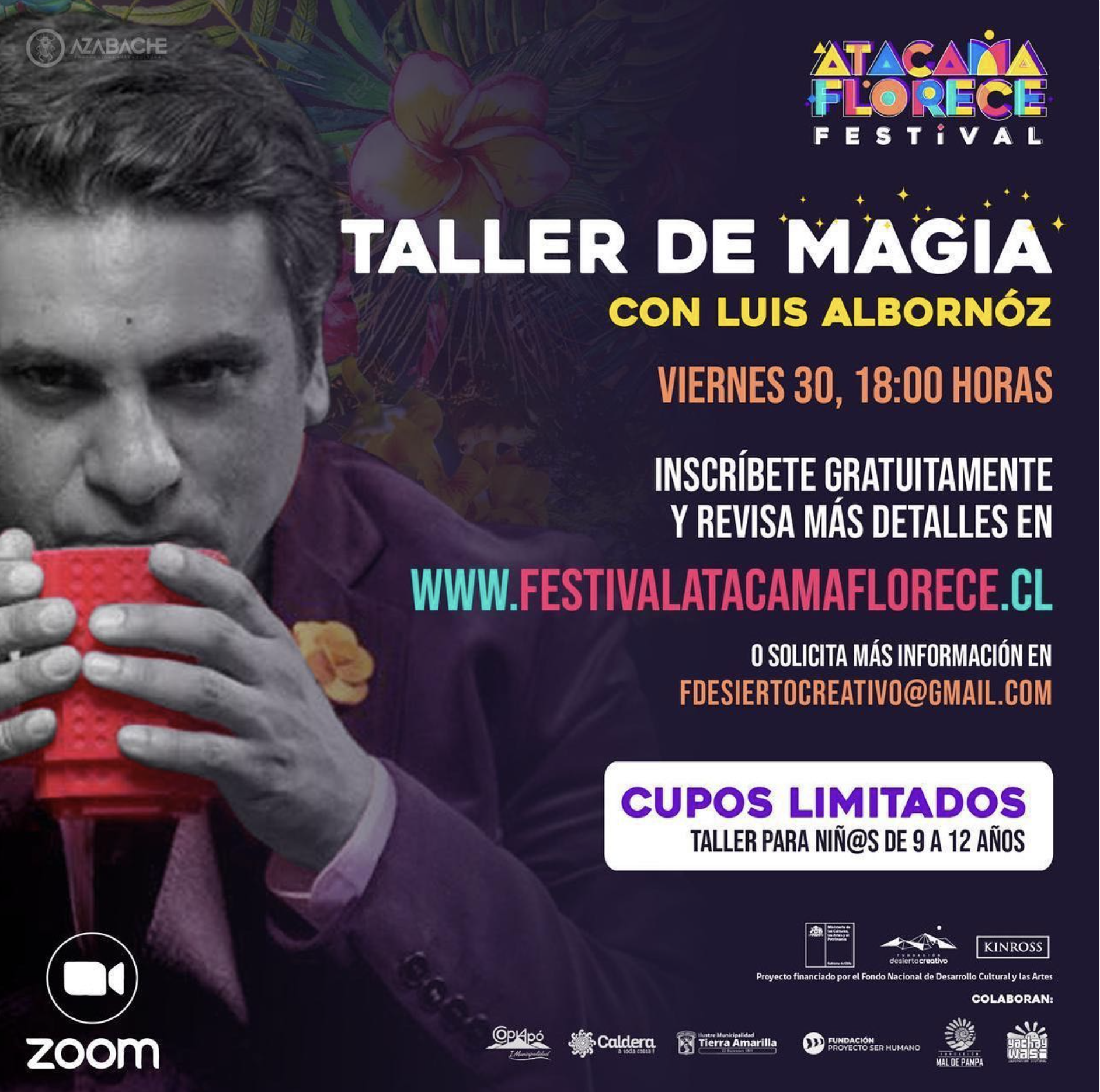 Poster of the magic workshop of Atacama Florence