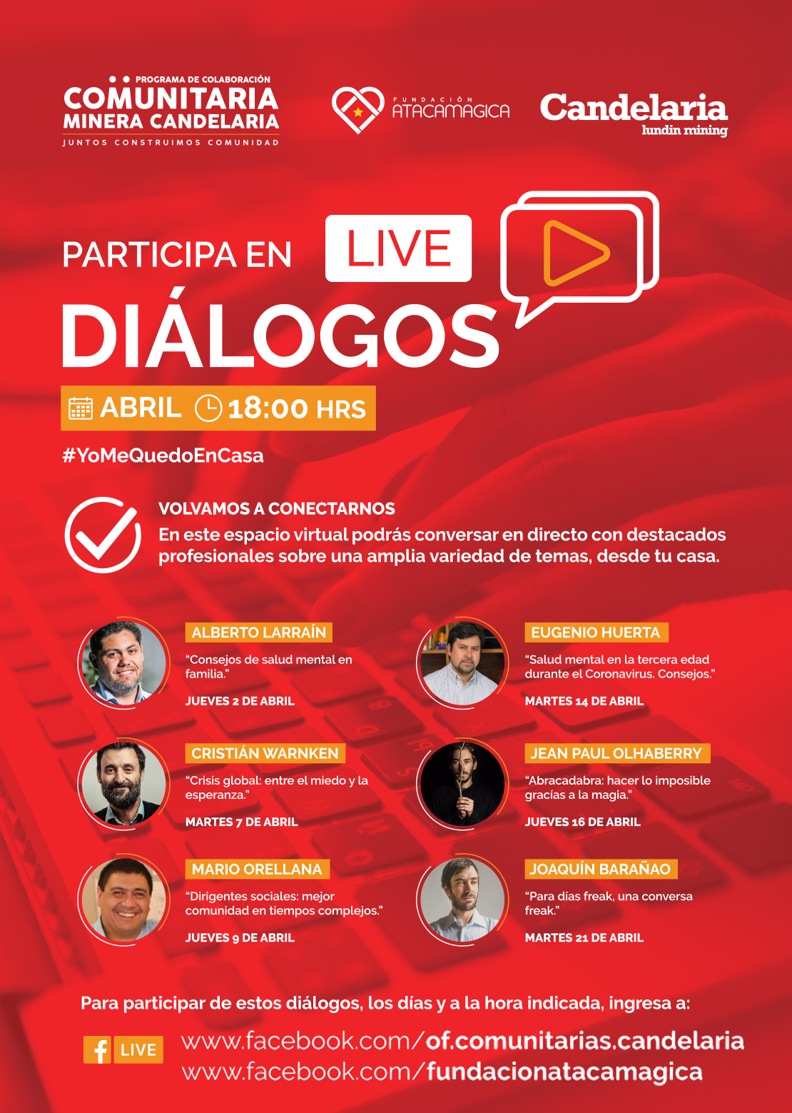 Home of Living Dialogues with the names Fundación Atacamagica and Minera Candelaria