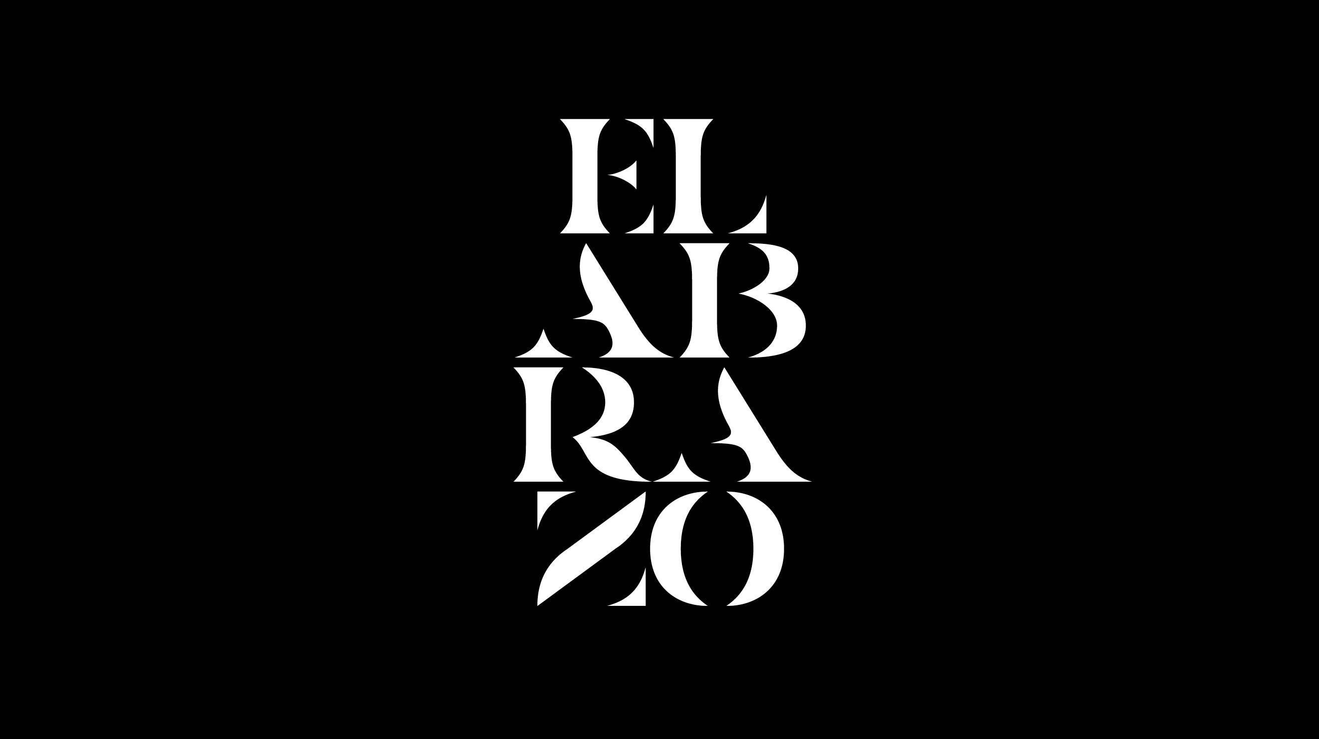 El Abrazo blank logo on black background