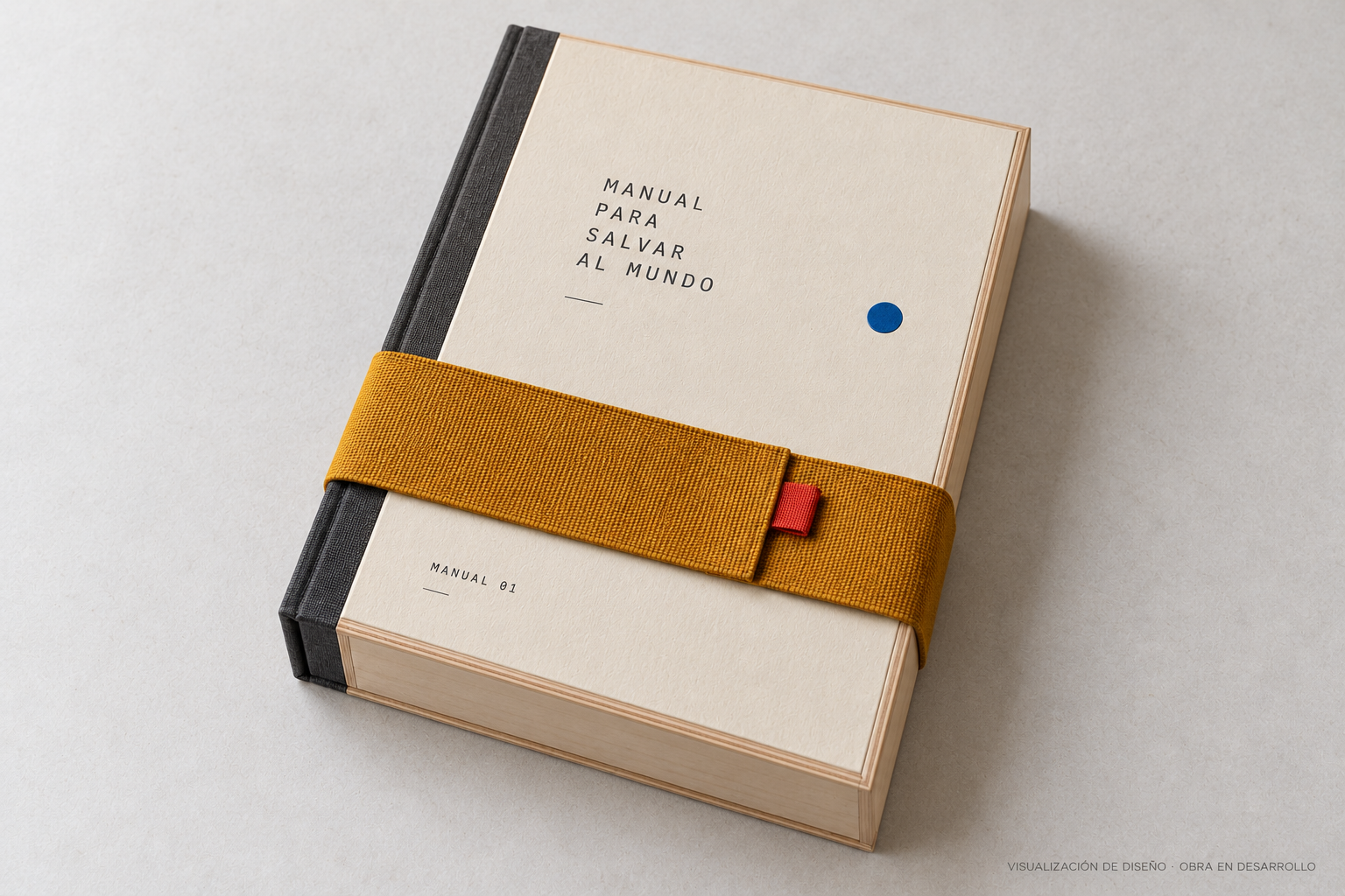 Visualización de diseño de la caja cerrada de Manual para salvar al mundo