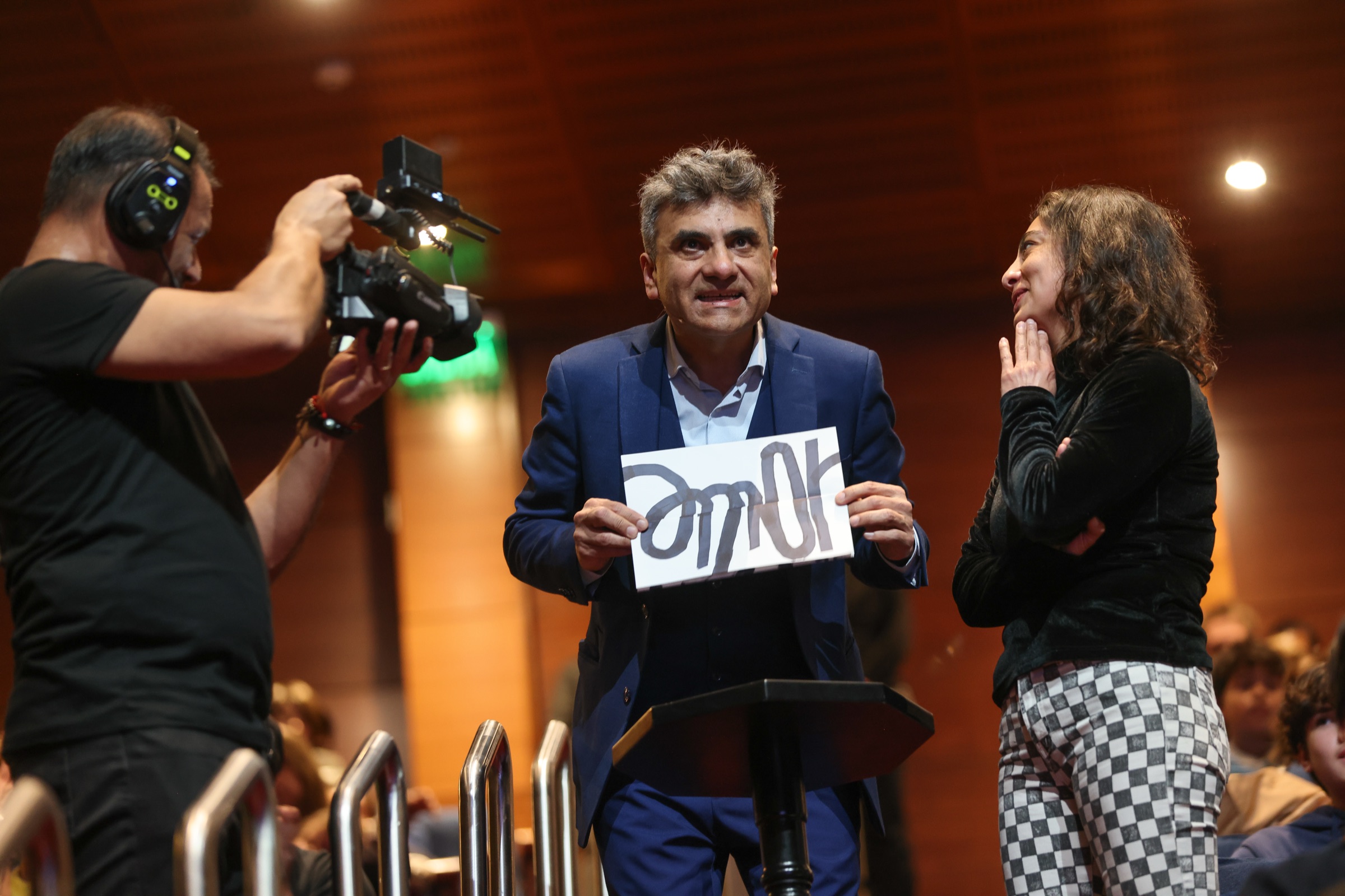 Luis Albornoz durante su participación en la gala