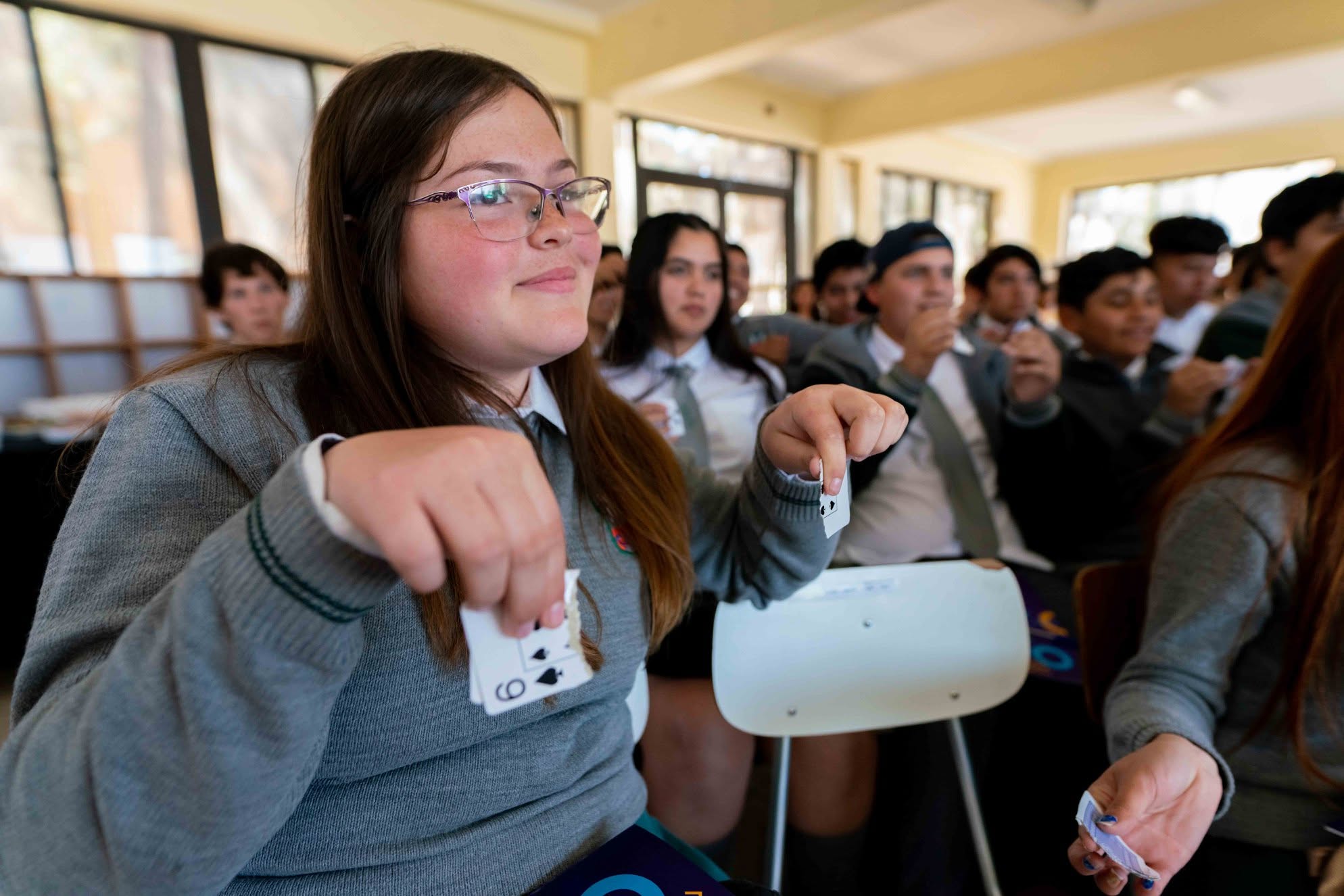 Students participate in a Innovamagica day at Copiapó